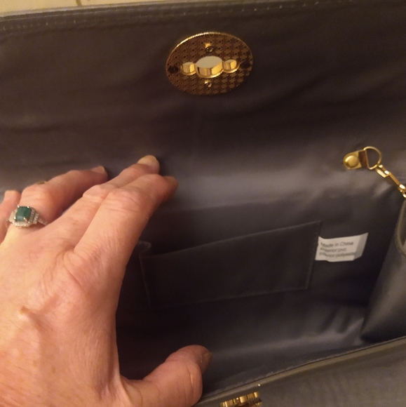 NWOT Evening Bag Grey - Picture 2 of 2